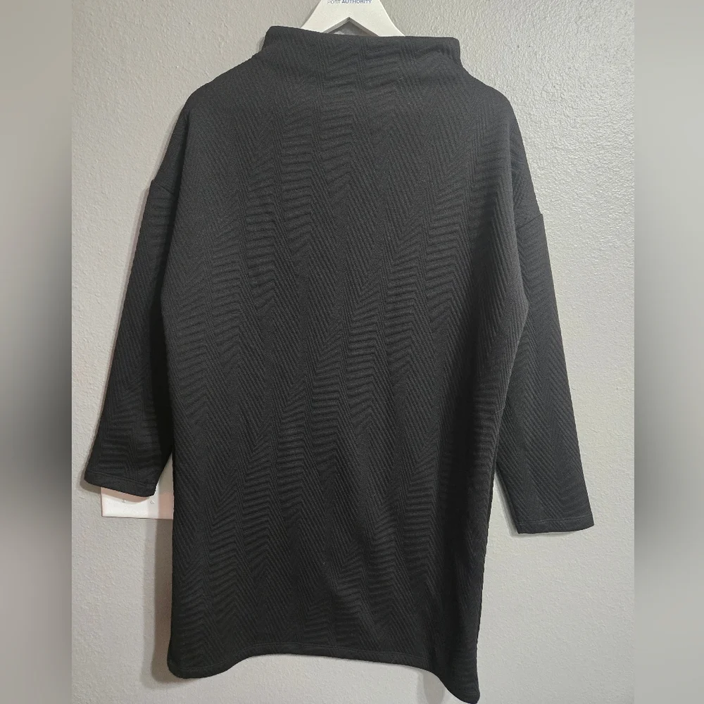 Tribal Funnel Neck Black Textured Dress Size Small - Picture 14 of 15
